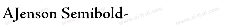 AJenson Semibold字体转换